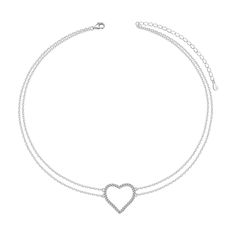 PRICES MAY VARY. The Heart choker necklace is the actual idea of using simple and elegant. choker length can be free to match according to your preferences. The lobster clasp fastening. chic Jewelry for women and girls. necklace length:13‘’+3‘’(Extended chain), You can freely adjust the length according to your neck and clothes. 100% 925 Sterling Silver, Platinum Polished Finished. Won't change color or get dark.Tarnish Resistant, Nickel Free. Occasion:perfect gift for Christmas Gift, Wedding, E Mother's Day Party Jewelry With Open Heart Shape, Valentine's Day Silver Elegant Choker, Sterling Silver Open Heart Jewelry For Party, Elegant Silver Heart Pendant Choker, Elegant Silver Choker With Heart Charm, Party Heart Beads Sterling Silver Jewelry, Party Jewelry With Heart Beads In Sterling Silver, Party Sterling Silver Jewelry With Heart Beads, Bead Butterfly