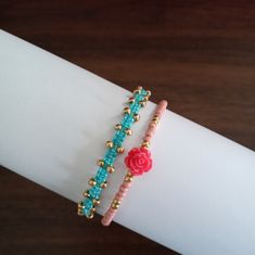 Bracelet Adjustable Set Flower Set (2) Flower Detail Macrame S Lon Tex Thread ( Resistant ) Hand Made Due To Camera Exposure, Some Listing May Have A Color Variation That May Differ From The Fotos. Adjustable Pink Beaded Bracelets With Flower Decoration, Adjustable Pink Beaded Bracelet With Flower Decoration, Pink Bracelets With Flower Decoration As Gift, Pink Bracelets With Flower Decoration For Gift, Turquoise Bracelet Spring Gift, Spring Turquoise Bracelet Gift, Pink Flower Decorated Bracelet Gift, Pink Flower Decoration Bracelet As Gift, Spring Gift Turquoise Bracelet