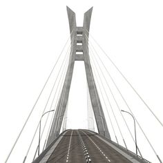 an image of a very tall bridge that is going over the water and into the sky