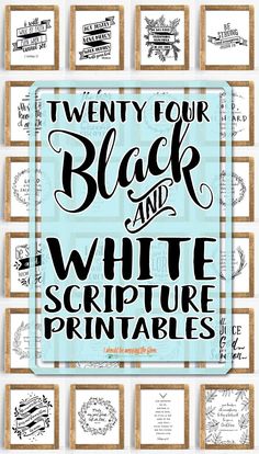 a poster with the words twenty four black and white pictures in front of it,