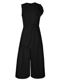 Claire Front Twist Sleeveless Jumpsuit - 2 Colors watereverysunday Elegant White Jumpsuit, Twisted Scarf, Cute Jumpsuit, Cottagecore Clothes, Mini Dress Formal, White Jumpsuit, Red Outfit, Water Temperature, Sleeveless Jumpsuits