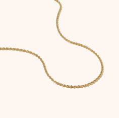 Elevate your jewelry collection with this exquisite Rope Chain Necklace crafted in solid gold. The classic and versatile design features a delicate rope chain, adding a touch of sophistication to any outfit. Rope Chain Necklace, Gold Alloys, Necklace Craft, Rope Chain, Chain Lengths, Anklets, Design Features, Solid Gold, Jewelry Collection