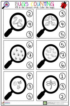 the printable worksheet for preschool to learn how to use magnifying