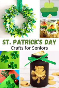 st patrick's day crafts for seniors to make with paper plates and shamrocks