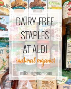 dairy - free staples at aldi natural organic