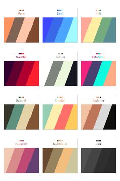 an image of different colors in the same color scheme