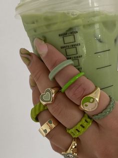 Evry Jewels green rings