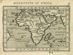 an old map shows the location of africa