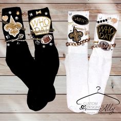 Elevate your sock game with our Trendy Jeweled Junk Socks, the perfect accessory to flaunt your school spirit, favorite team, or any special theme! Designed for those who love to express their individuality while staying cozy and fashionable, these socks are an essential addition to your wardrobe. Each pair features a uniquely designed combination of vibrant colors and eye-catching jeweled embellishments that shimmer and shine, ensuring you stand out in any crowd.  Leave detailed personalization Junk Socks With Charms, Sock Game, Shimmer And Shine, Shimmer N Shine, School Colors, School Spirit, Socks And Hosiery