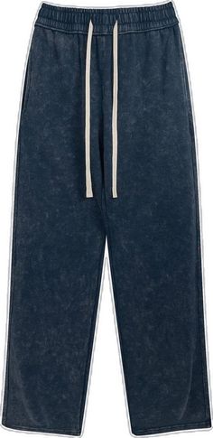 Relaxed Fit Cotton Sweatpants With Contrast Stitching, Casual Bottoms With Contrast Stitching Relaxed Fit, Casual Relaxed Fit Bottoms With Contrast Stitching, Casual Bottoms With Contrast Stitching And Relaxed Fit, Casual Cotton Bottoms With Contrast Stitching, Sporty Cotton Pants With Contrast Stitching, Trendy Drawstring Sweatpants For Streetwear, Trendy Sweatpants With Drawstring For Streetwear, Streetwear Wide Leg Drawstring Pants