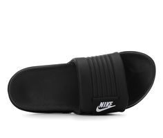 Crafted with lightweight materials, the Nike Offcourt Adjust Slides are perfect for slipping on after a workout, at the pool, or whenever you need a break. The contoured footbed provides excellent support, making them a go-to choice for post-activity recovery. Easy slip-on entry, Lightly padded footbed, Textured outsole provides traction | Women's Nike Women's Offcourt Adjust Sport Slides Sandals in Black/White Size 9 Nike Sporty Slip-resistant Slides, Sporty Open Toe Slippers With Cushioned Footbed, Non-slip Synthetic Flip Flops For Leisure, Sporty Textured Footbed Open Toe Flip Flops, Sporty Open Toe Flip Flops With Textured Footbed, Sporty Slip-resistant Round Toe Flip Flops, Sporty Synthetic Slides For Leisure, Sporty Synthetic Sandals For Leisure, Sporty Open Toe Sandals For Swimming