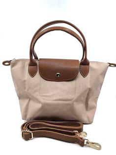 Colors: Beige/Brown Beige Nylon Shoulder Bag With Adjustable Strap, Brown Nylon Shoulder Bag For Daily Use, Brown Nylon Bags With Double Handle, Brown Nylon Shoulder Bag With Double Handle, Brown Nylon Double Handle Shoulder Bag, Khaki Nylon Bag With Removable Pouch, Brown Nylon Bag With Zipper Closure, Brown Nylon Bag With Adjustable Strap, Brown Nylon Shoulder Bag For On-the-go