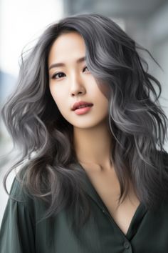 Slate grey chic adds a twist to grey hair by introducing a subtle slate hue. This sophisticated color suits all skin tones. Click here to check out more trending hair color ideas for 2023. Graphite Hair Color, Smokey Grey Hair, Slate Grey Hair, Hair Color Ideas For 2023, Trending Hair Color, Trending Hair Colors, Charcoal Hair, Black And Grey Hair, Gray Hair Color Ideas