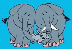 two elephants with their trunks touching each other's tusks and the words sybren written below them