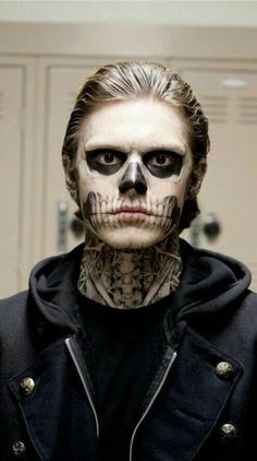 2. Fashion: #fashion, #style, #outfitinspiration, #beauty Tate Langdon, Evan Peters, Horror Story, American Horror, American Horror Story, My Name, Face Paint, Love Him, Skeleton