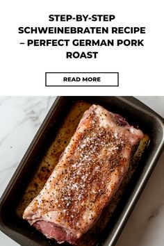 This Schweinebraten recipe is hearty, flavorful, and easy to make! A traditional German pork roast with crispy crackling and a delicious gravy, perfect for any celebration.