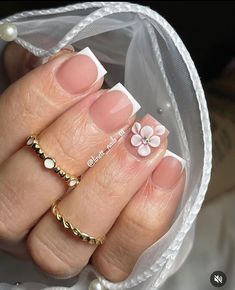 Shorties Nails French Tip, Pink Tip Nails, Gucci Nails, Plain Nails, Gel Nails Diy, Work Nails