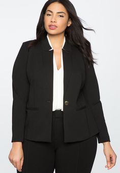 The Ultimate Stretch Work Blazer Work Blazers Women, Plus Size Business, Blazer Suit Women, Work Blazer, Plus Size Blazer, Plus Size Suits, Plus Size Coats, Plus Size Pants, Blazer Buttons