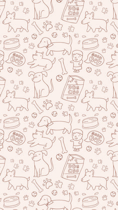 a pattern with dogs and cats on it