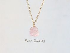 Rose quartz is the stone of unconditional love. It opens up the heart, increasing self-love, friendship, healing, and inner peace--establishing greater compassion, trust, and harmony in oneself and relationships. Discreet necklace with a small crystal which has been wrapped with fine wire. Due to the simple design, it can be worn with all outfits and makes a great gift for yourself and your loved ones. ✺ MATERIAL ✺  Only Pendant:  Wire material  -Gold Filled -Sterling Silver 925  With chain: - Delicate Gold (Real 24 K gold-plated) - Delicate Silver (Sterling Silver 925) Natural raw stone Rose Quartz Stone Size: 10-12mm  PLEASE allow for natural variation in crystals. Since it is a natural product, size and colour can vary. They are unique just like you! Each piece will differ from the pict Rose Quartz Crystal Necklaces With Gemstone For Gift, Rose Quartz Necklace In Rose Gold For Gift, Rose Gold Rose Quartz Necklace Gift, Rose Gold Necklace With Rose Quartz As A Gift, Rose Quartz Necklace With Natural Stones As A Gift, Rose Gold Crystal Gemstone Necklace For Gift, Rose Gold Rose Quartz Crystal Necklace Gift, Dainty Rose Gold Crystal Necklace As Gift, Dainty Rose Gold Crystal Necklace For Gift