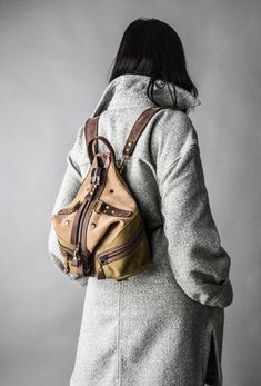 "Well made unique leather backpack with large zippered pocket. Backpack that can be personalized. Our backpack is available in 4 sizes and many color compositions. If you want to feel special, if you want to stand out from the crowd and you like being complimented this backpack will be perfect choice for you. Made with pleasure out of real, unique, natural leathers with care to details. Your pleasure is priceless for us, many of our customers are the ones that return for more. Dare to be the one Outdoor Leather Satchel Backpack With Zipper, Leather Backpack With Zipper Pocket For Outdoor, Leather Trim Shoulder Backpack For Daily Use, Daily Use Backpack With Leather Trim, Everyday Leather Backpack With Leather Trim, Outdoor Leather Shoulder Backpack With Zipper, Outdoor Leather Shoulder Backpack With Zipper Closure, Brown Adventure Bag With Zipper Pocket, Brown Adventure Bags With Zipper Pocket