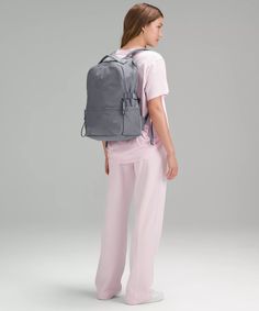 New Crew Backpack 22L | Unisex Bags,Purses,Wallets | lululemon Lululemon Backpack, Lululemon Bags, Day Backpacks, Bags Logo, Water Repellent Fabric, Pocket Bag, State Of Mind, Workout Gear, Leggings Shop