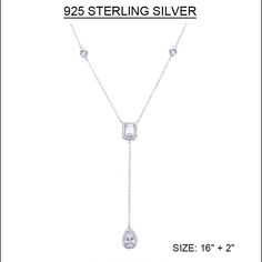 Cubic Zirconia Cubic Zirconia, Womens Jewelry Necklace, 925 Sterling Silver, Jewelry Necklaces, Women Jewelry, Sterling Silver, Silver, Women Shopping, Color