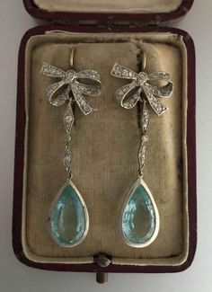 Aquamarine Earrings, Aquamarine Jewelry, Royal Jewelry, Deco Jewelry