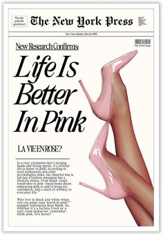 the new york press magazine cover for life is better in pink