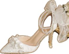 White Low Heel Wedding Shoes For Banquet, White Closed Toe Heels For Banquet, White Closed-toe Wedding Shoes For Banquet, White Closed Toe Wedding Shoes For Banquet, White Pointed Toe Heels For Banquet, Elegant White Heels For Banquet, White High Heel Wedding Shoes For Banquet, White 4-inch Heel Wedding Shoes For Bridal Shower, White Wedding Shoes With 4-inch Heel For Bridal Shower