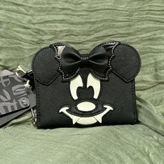 Brand New With Tags Lasr Bat Minnie Wallet Glows In The Dark Hard Tag On Back Moving Bat Wings So Adorable Cute Black Wallets For Gifts, Cute Black Wallets For Gift, Cute Black Wallet As Gift, Cute Black Wallet Perfect For Gift, Loungefly Bag, Loungefly Disney, So Adorable, Disney Magic, Bat Wings