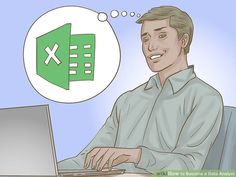 a man sitting in front of a laptop computer with an x sign above his head