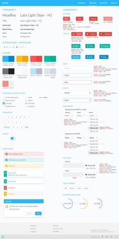 an image of a computer screen with the text headings in different colors and sizes