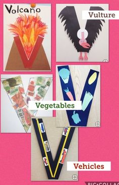 four different types of vegetables are shown in this collage with the words vegetables on them