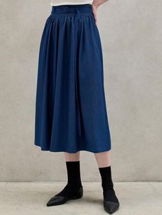 It's easy to wear, comfortable and looks good with just about everything.You will be more stylish in this skirt.No wardrobe is complete without this maxi skirt. - Denim pleated maxi skirt- Belt loops and side zip closure- Fits perfectly everywhere- Designed to keep you moving with maximum comfort and mobility- It is exceptionally soft and durable- Belt included Casual Voluminous Pleated Skirt With Elastic Waistband, Casual Spring Voluminous Pleated Skirt, Spring Relaxed Fit Full Maxi Skirt, Spring Full Maxi Skirt Relaxed Fit, Blue Cotton Bottoms With Pleated Waist, Blue Long Denim Skirt For Fall, Long Blue Denim Skirt For Fall, Denim Pleated Flared Skirt, Spring Pleated Denim Blue Skirt