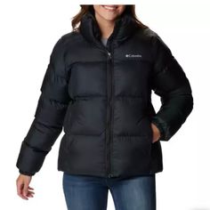 New With Tags Size Xl Color Is Black Zip Up And Button Up Water Resistant Jacket, Winter Trench Coat, Heavy Coat, Puffer Jacket Women, Columbia Jacket, Columbia Sportswear, Women's Coats & Jackets, Padded Jacket, Trekking