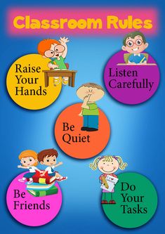 the classroom rules poster for children to use in their own language and writing skills, including reading