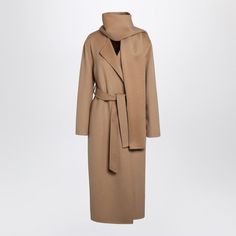 Beige Wool Coat From P.A.R.O.S.H. Featuring A Belted Waist, Long Sleeves, A Back Vent And An Integrated Scarf. Model Wears Size S Model Measurements: Height: 176cm Chest: 86 Cm Waist: 64 Cm Hips: 89 Cm Size Type: Int Material: Wool Sku: 2f-D431669wo/P_paros-004_323 Welcome To The Official Luosophy Poshmark Closet! Luosophy Is A Luxury Brand Reselling Company Founded In San Diego, Ca From 2016. All Our Products Are Imported From Italy And Sold In The Usa. We Do Our Best To Provide High Fashion, L Elegant Brown Outerwear With Shawl Collar, Luxury Beige Outerwear For Work, Luxury Outerwear With Shawl Collar For Work, Beige Designer Outerwear With Lapel Collar, Tailored Fall Outerwear With Shawl Collar, Tailored Shawl Collar Outerwear For Fall, Brown Shawl Collar Outerwear For Work, Beige Shawl Collar Outerwear For Formal Occasions, Formal Beige Shawl Collar Outerwear