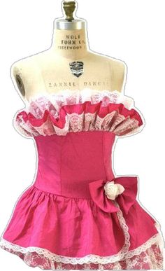 Pink Taffeta Dress With Ruffles, Party Petticoat With Attached Cancan In Pink, Pink Taffeta Dress For Summer, Pink Taffeta Summer Dress, Summer Pink Taffeta Dress, Pink Vintage Petticoat For Parties, Vintage Pink Petticoat For Party, Saloon Dress, 80s Party Dress