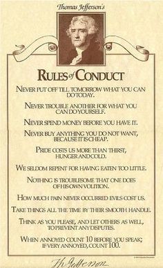 Rules of Conduct Memorization, Quotable Quotes, Psych, Good Advice, The Rules, Great Quotes