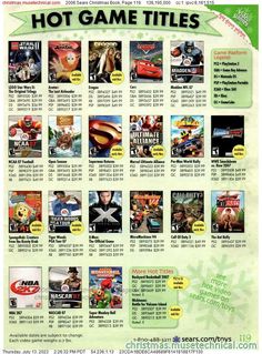 an advertisement for the nintendo game titles