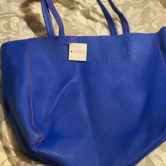 Large Cobalt Blue Macy’s Tote Bag. Blue Large Capacity Shoulder Bag For Errands, Blue Bags With Large Capacity And Double Handle, Blue Large Capacity Tote Shoulder Bag, Large Capacity Blue Bags With Double Handle, Blue Shoulder Bag For Shopping, Trendy Blue Tote Bag, Blue Casual Bags For Errands, Casual Blue Bag For Errands, Blue Double Handle Shoulder Bag For Shopping