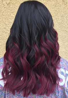 Maroon Hairstyles, Dark Burgundy Hair, Burgundy Balayage, Burgundy Highlights, Maroon Hair, Hair Color Burgundy, Black Hair With Highlights