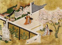 jeu de go et petales de fleurs The Tale Of Genji, Tale Of Genji, Japanese Literature, Edo Era, Ancient Japan, Heian Period, Historical Women, Fantasy Novels