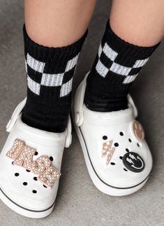 Individual Letters to personalize your croc shoes with initials, nicknames, names or your favorite words! Checkered Nursery Baby Boy, Croc Shoes, Personalized Baby Boy, Letter Charm, Christmas Blankets, Sleep Sacks, Favorite Words, Top Graphic Tees