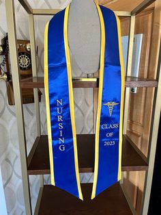 Custom Blue Nurse Graduation Stole Class of 2023, nursing graduation sash gift for nurses. by SpotOnUS on Etsy Grad Stoles, Nurse Pics, Graduation Party Desserts, Nursing Classes, Nursing Graduation Pictures, Nursing School Motivation, Graduation Sash, Nursing School Graduation, Blue Graduation