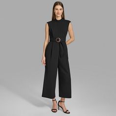 Show off your style in this Andrew Marc cap sleeve belted jumpsuit.Click on this WOMEN'S GUIDE to find the perfect fit and more! Show off your style in this Andrew Marc cap sleeve belted jumpsuit.Click on this WOMEN'S GUIDE to find the perfect fit and more! FEATURES Fit & flare silhouette Zipper back Cap sleeves Coordinating belt MockneckFIT & SIZING True to size 25 1/2-in inseam Fitted through the hip and thigh Wide leg openingFABRIC & CARE Polyester, spandex Dry clean Imported Size: 14. Color: Business Professional Outfits, Belted Jumpsuit, Belt Jumpsuit, Business Professional, Work Outfits, Dress Clothes For Women, Fit & Flare, Cap Sleeve, Polyester Spandex