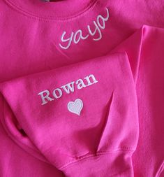 Welcome to Embroidery Kings, Personalized Embroidered Yaya sweatshirt, Grandma, Gigi Sweatshirt, Nana Sweatshirt with Grandkids Names on sleeve, Grandma Gift, Mothers Day How to order: 1. Choose the sweatshirt color 2.Choose the Sweatshirt Size 3. Add your personalization.  Material: -50% Cotton, 50% Polyester -Unisex heavy blend -Medium-heavy fabric Care instructions: -DO Not Dry-clean. Machine cold wash, inside out, with like colors. Only non-chlorine bleach. -Tumble dry low heat -Medium iron. Yaya Sweatshirt, Gigi Sweatshirt, Nana Sweatshirt, Pompano Beach, Grandma Gift, Clean Machine, Personalized Embroidered, Iron Decor, Color 2