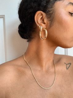 Oro II Chain - Sucré Couture Black Owned Jewelry, A Love Language, Love Language, Demi Fine Jewelry, British Vogue, San Francisco Bay, San Francisco Bay Area, Everyday Jewelry, Rope Chain