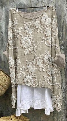 Lace Shirt Outfit, Groovy Clothes, Making Dolls, Flowy Tunic, Linens And Lace, Embroidered Linen, 가을 패션, Lace Shirt, Electronic Devices